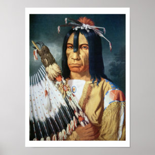 Poster Chefe do nativo americano das pessoas do Cree de