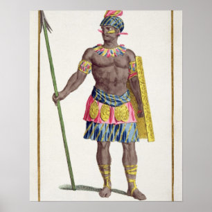 Poster Chefe dos Hondurans, 1780 (gravura colorida)