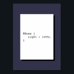 Poster Chefe é sempre a CSS engraçada<br><div class="desc">O chefe é sempre certo é um trocadilho CSS. Este poster é perfeito para decoração de escritórios,  iniciações ou locais de trabalho.</div>