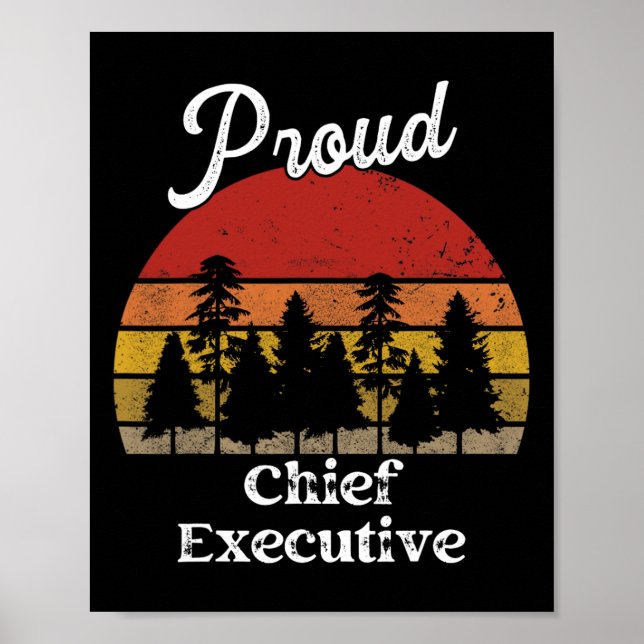 Poster Chefe Executivo Engraçado Shirts Profissões de Car (Frente)