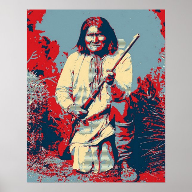 Poster Chefe Geronimo Pop Art (Frente)