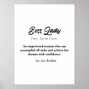 Poster Chefe Lady Mug - Presente de Mulher Empoderada, Co