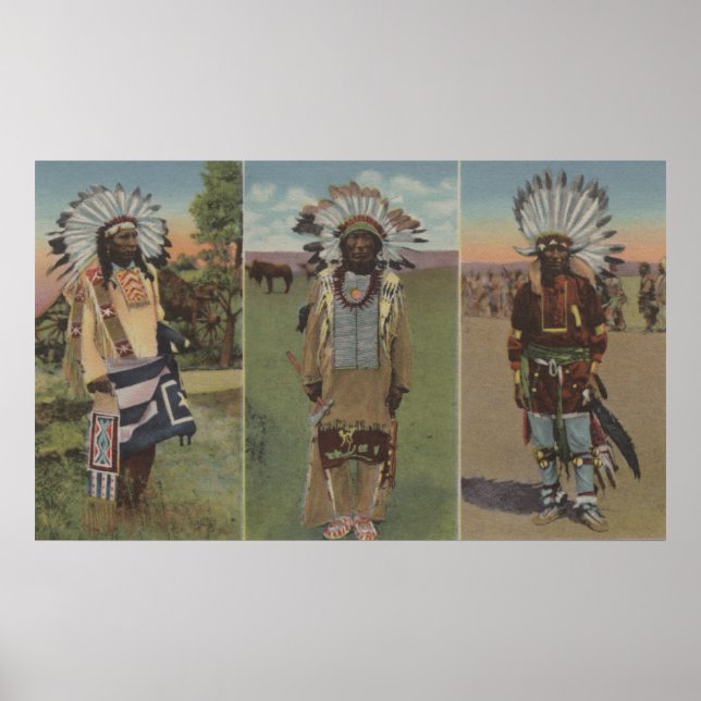 Pôster Chefe Nuvem Vermelha, Chefe Dewey Beard (Frente)