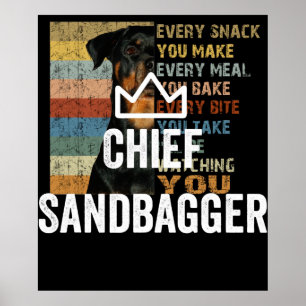 Poster Chefe Sandbagger Golf Meme Bjj Chess Sandbag