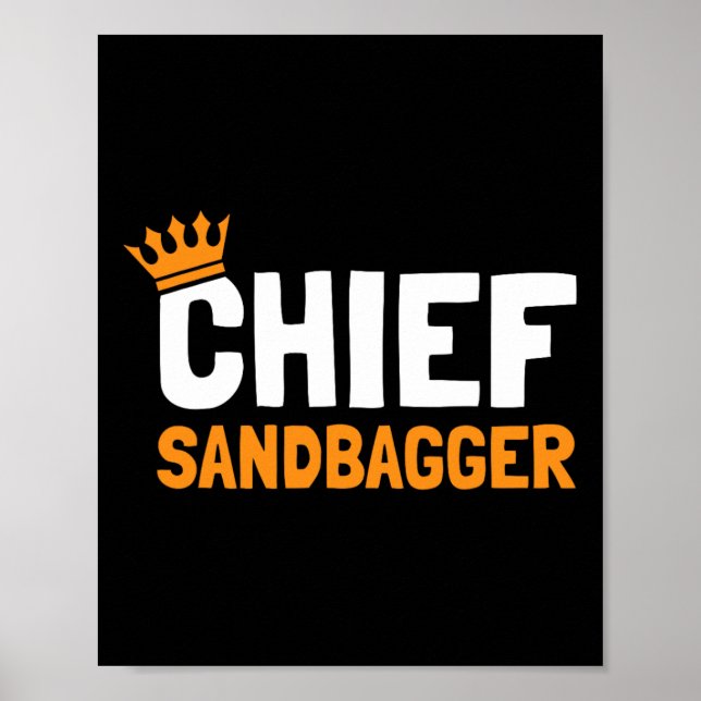 Poster Chefe Sandbagger Golfe - Uni-adultos (Frente)