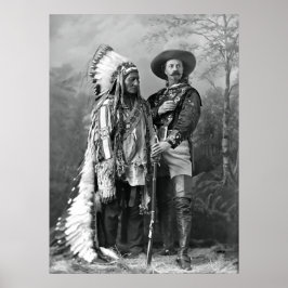 Pôster CHEFE SENTADO BULL e Buffalo Bill Cody