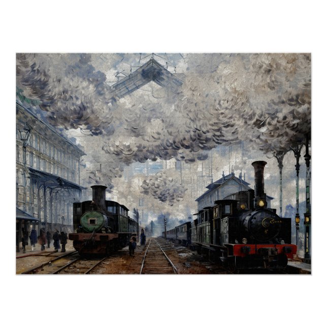 Pôster Chegada do comboio normando (Frente)