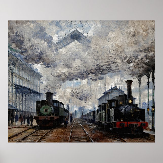 Poster Chegada do comboio normando (Frente)