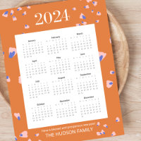 Cheio Ano 12 Meses Petais de Flor Terracotta