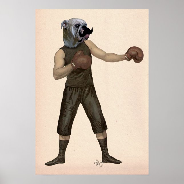 Poster Cheio Bulldog de Boxing (Frente)