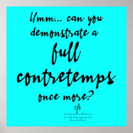 Poster Cheio Contretemps Bright Cyan