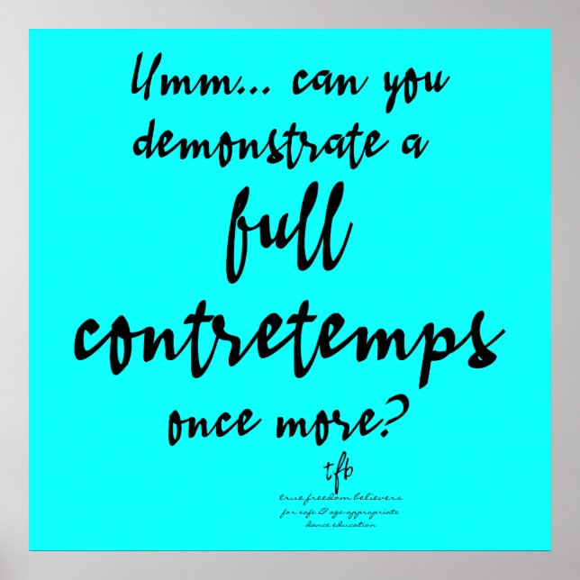 Poster Cheio Contretemps Bright Cyan (Frente)