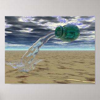 Poster Cheio de água em vazamento