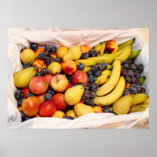 Pôster Cheio De Cesto De Frutas
