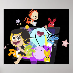 Poster Cheio Hanazuki de Tesouros