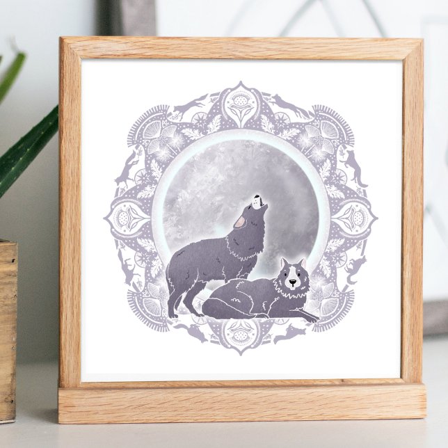 Poster Cheio Wolf Moon | Ilustração da Lua de Janeiro (Criador carregado)