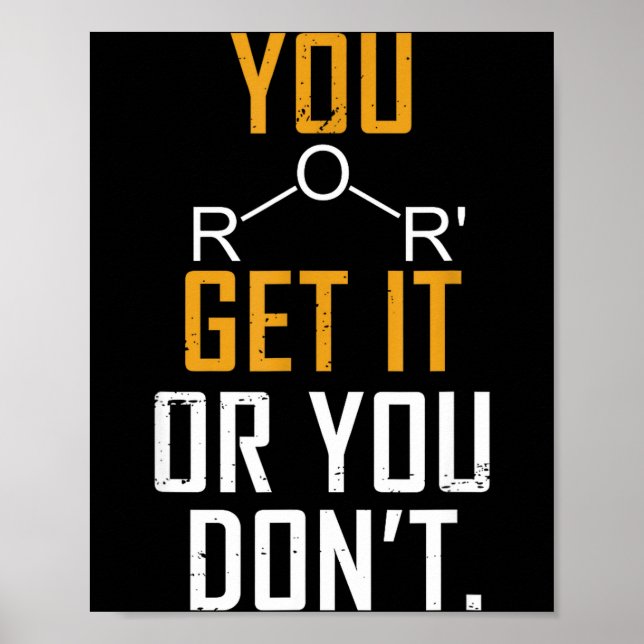 Poster Chemistry Pun - Ether Get It Or You Don't - Funny  (Frente)