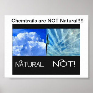Pôster Chemtrails não é natural