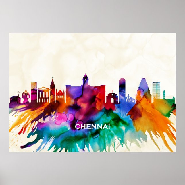 Poster Chennai Skyline (Frente)