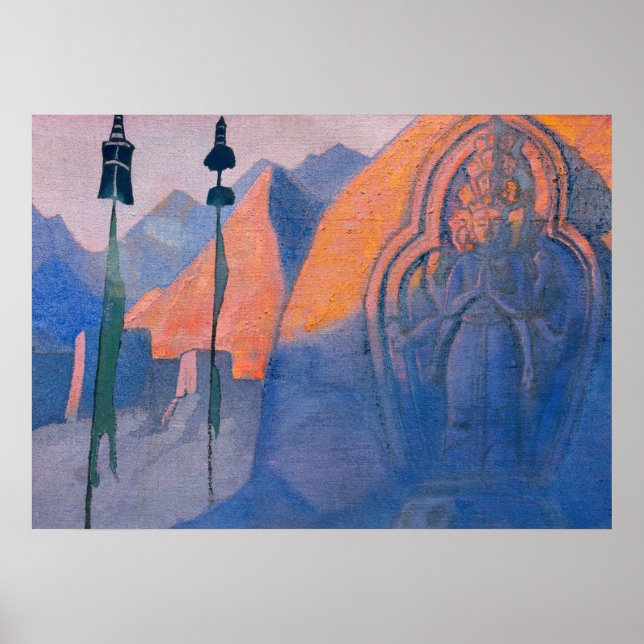Poster Chenrezi por Nicholas Roerich (Frente)