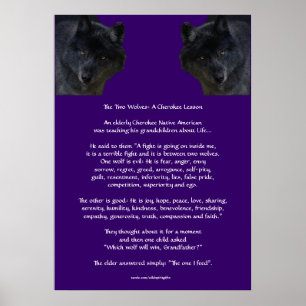 Poster CHEROKEE do nativo americano do CONTO de