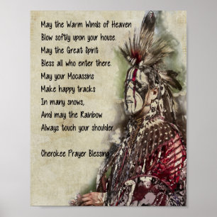Poster Cherokee Prayer Blush