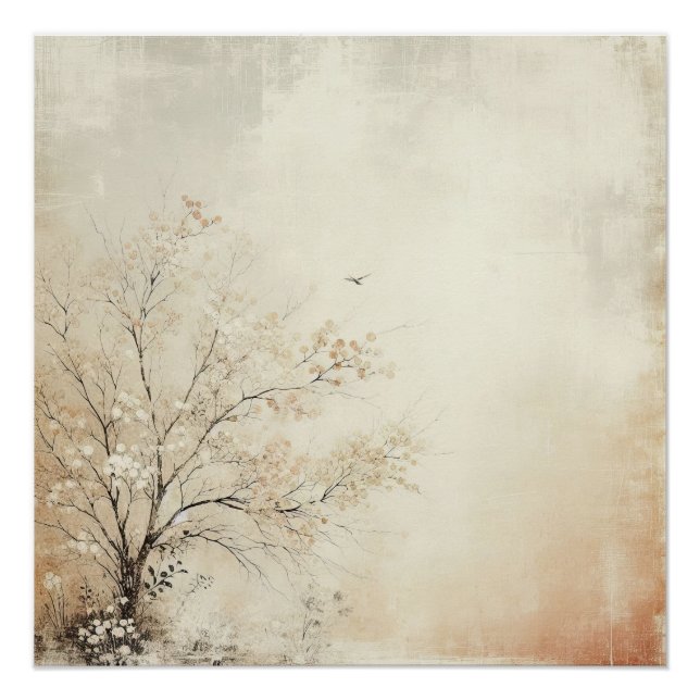 Pôster Cherrie Tree Old Photo Graphic Design (Frente)