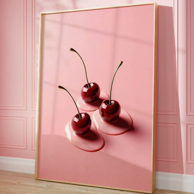 Poster Cherry Art Impressão, moderna parede estética rosa (Cherry art
)