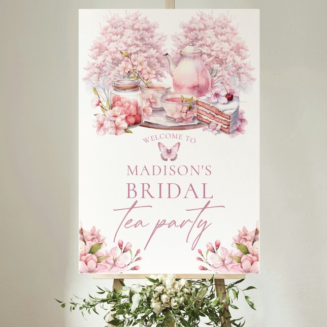 Poster Cherry Blossom Bridal Tea Chá (Criador carregado)