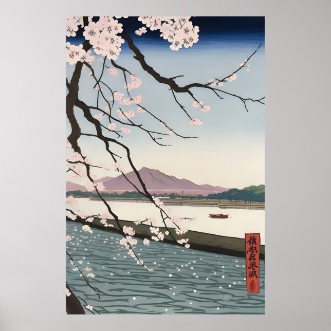 Poster Cherry blossom in the Sumida River (Frente)