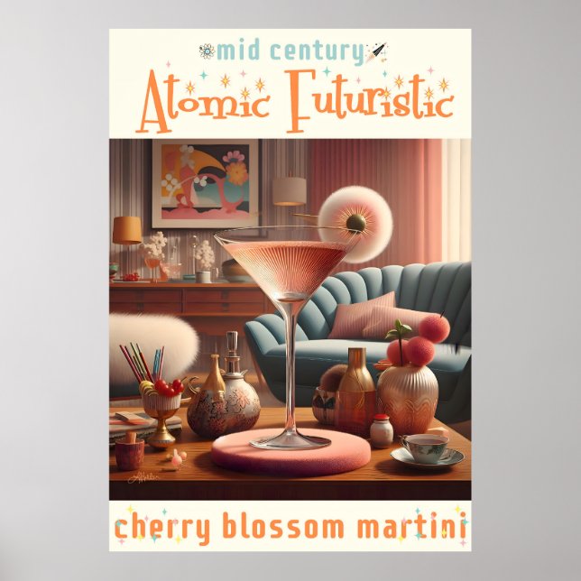 Poster Cherry Blossom Martini (Frente)