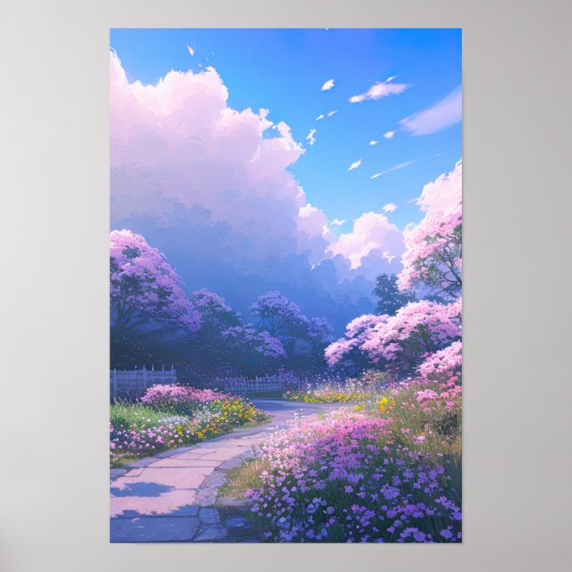 Poster Cherry Blossom Path (Frente)