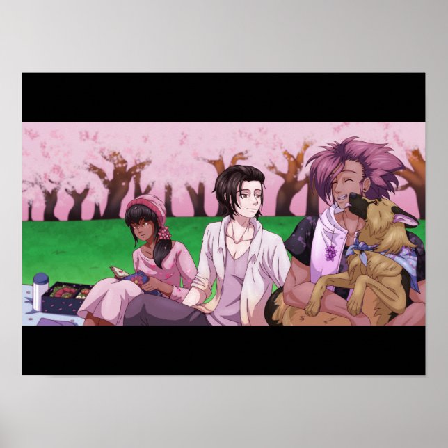 Poster Cherry Blossom Picnic (Frente)