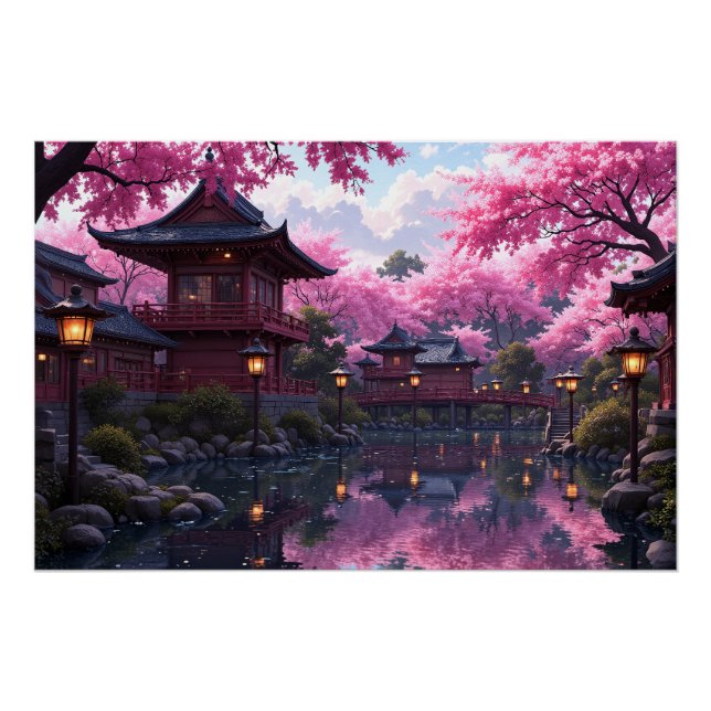 Pôster Cherry Blossom Serenity (Frente)