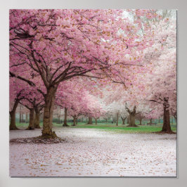 Poster Cherry Blossom Serenity - Peaceful Primavera Park