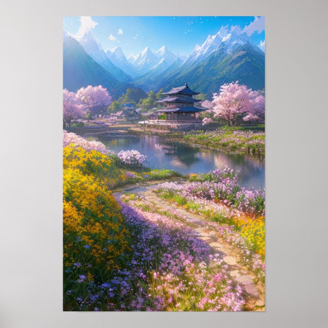 Poster Cherry Blossom Valley (Frente)