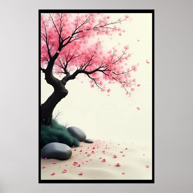 Poster Cherry Blossom Zen Garden (Frente)