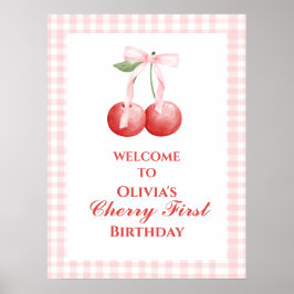 Poster Cherry First Strawberry Arco Rosa