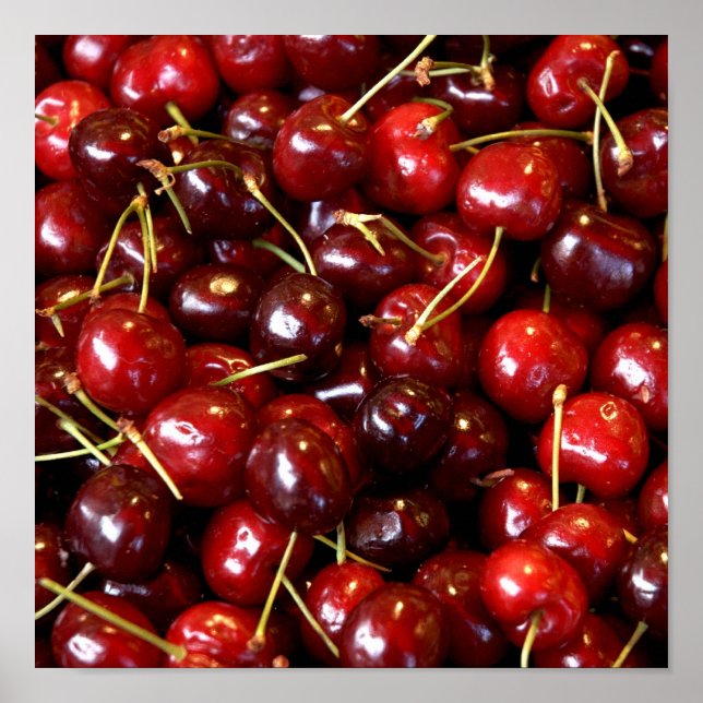 Poster Cherry photo wall decoration on canvas (Frente)