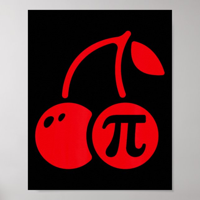 Poster Cherry Pi Day Engraçado Nerd Matemático Professora (Frente)