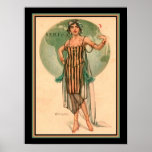 Poster Cherubini, Art Deco "Traveling Girl"<br><div class="desc">1920 de Arte Deco Impressão por Luigi Cherubini "Traveling Girl" Poster</div>