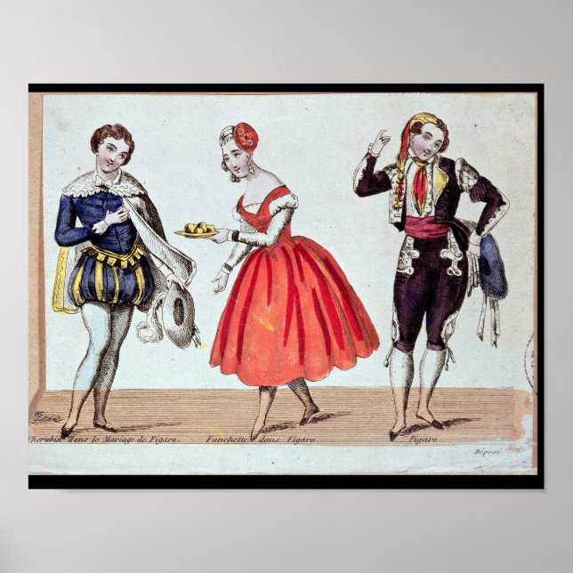 Poster Cherubino, Fanchette and Figaro (Frente)