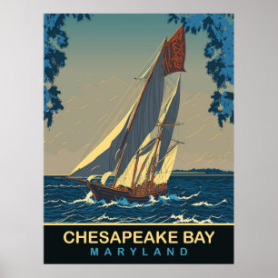 Poster Chesapeake Bay, Maryland, Viagem