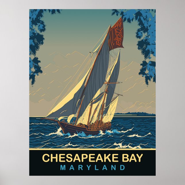 Poster Chesapeake Bay, Maryland, Viagem (Frente)