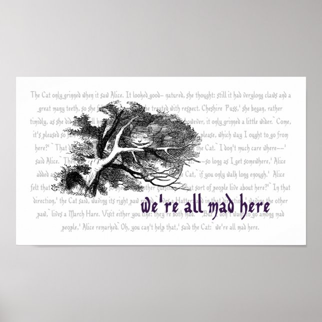 Pôster Cheshire Cat (Frente)