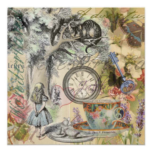 Pôster Cheshire Cat Alice Wonderland Classic (Frente)