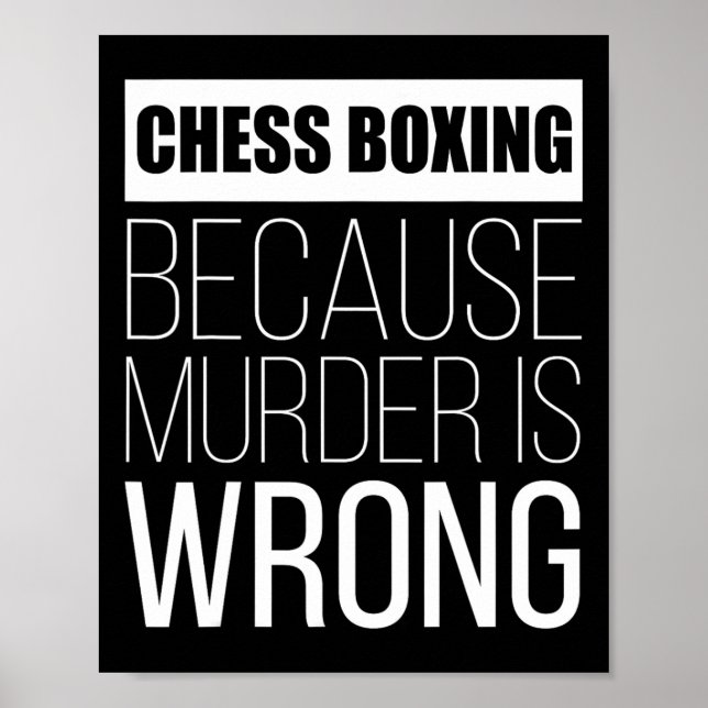 Poster Chess Boxing Porque Assassinato É Engraçado. (Frente)