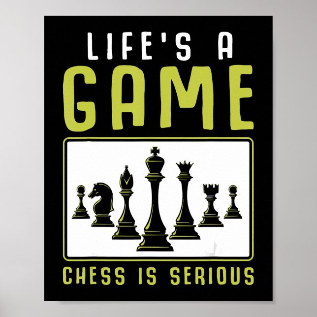 Poster Chess Heartbeat Chess Master Chess Club (Frente)