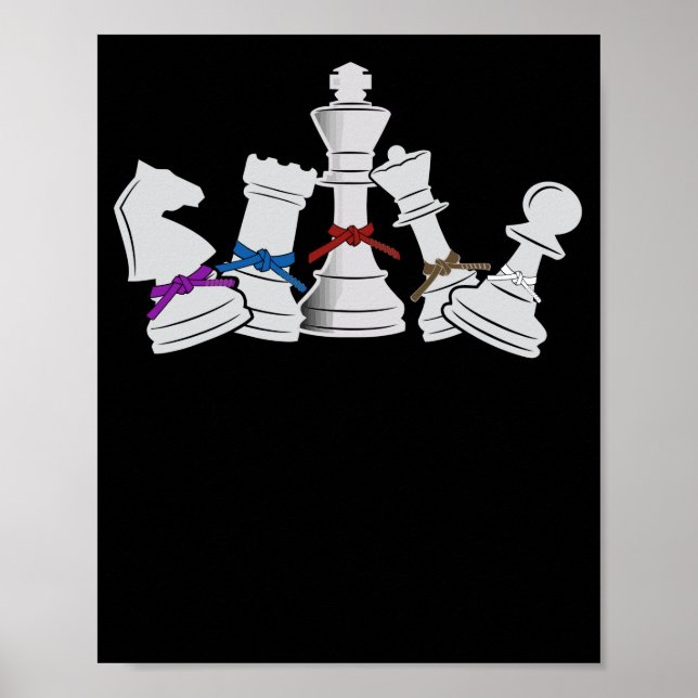 Poster Chess Jiu Jitsu por BJJ Martial Art Grappling (Frente)