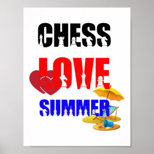 Poster Chess Love Summer